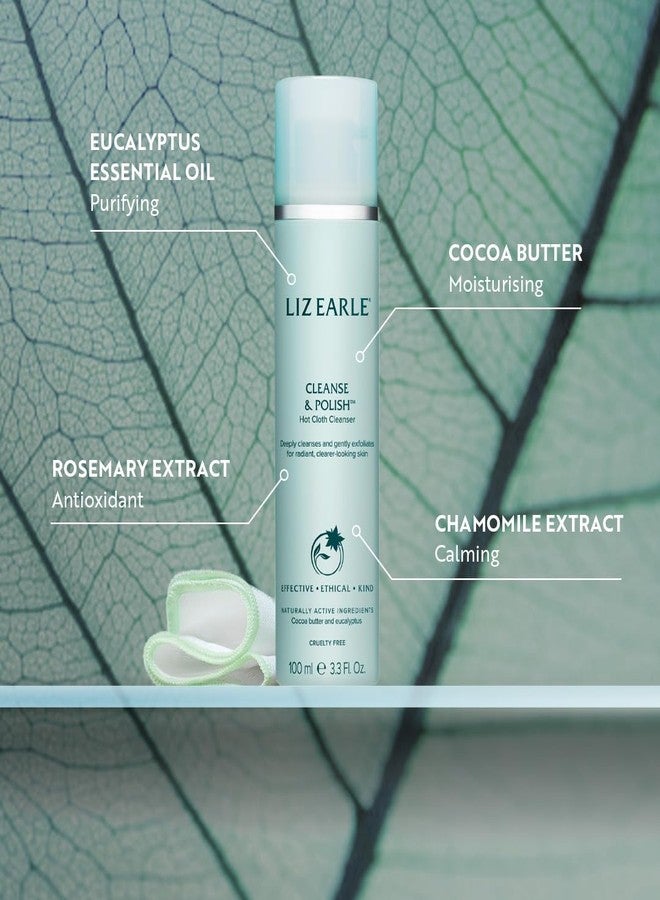 Liz Earle Cleanse & Polish Hot Cloth Face Wash - Gentle Facial Cleanser & Exfoliating Cotton Cloth - Boosts Hydration and Reveals Instant Radiance (100ml) - Image 2